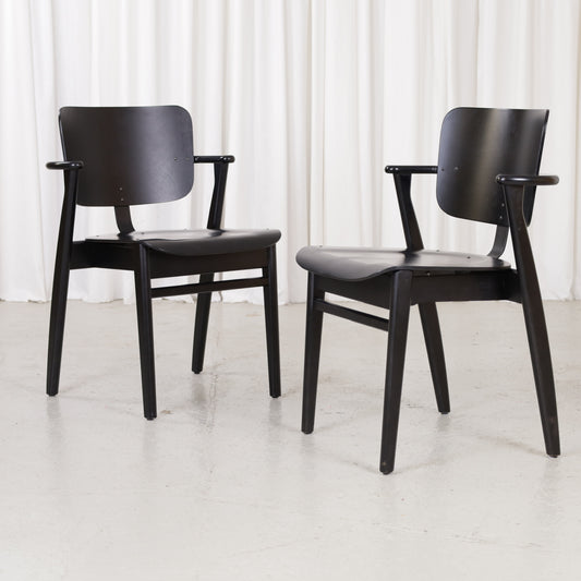 Two black Artek Domus chairs by Ilmari Tapiovaara, sold individually