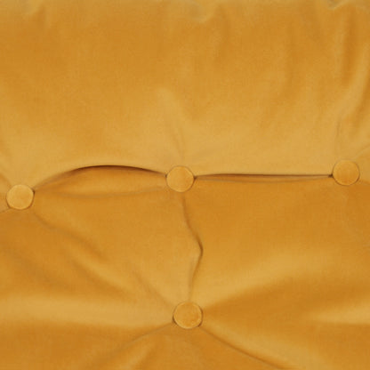Dux Formula lounge chair with yellow velvet and cream-white frame – original product photograph