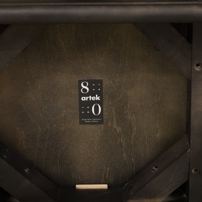 Artek Domus chair underside label, 80 years 1935–2015, Ilmari Tapiovaara, Made in Finland