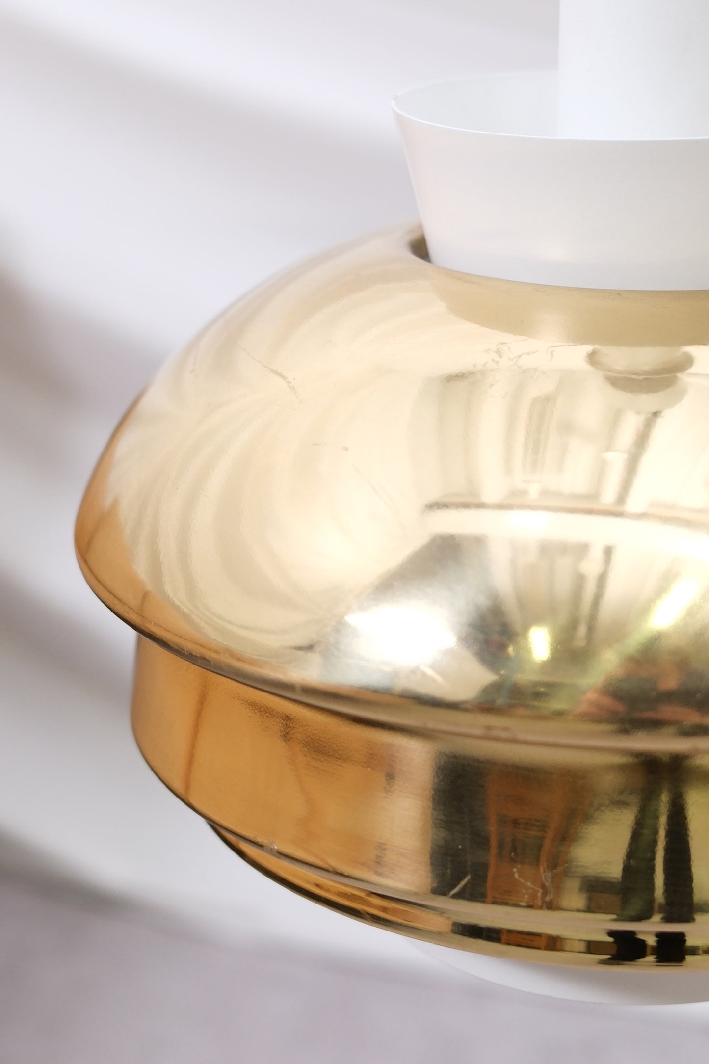 Alvar Aalto A335B brass lamp, manufactured by Valaisinpaja