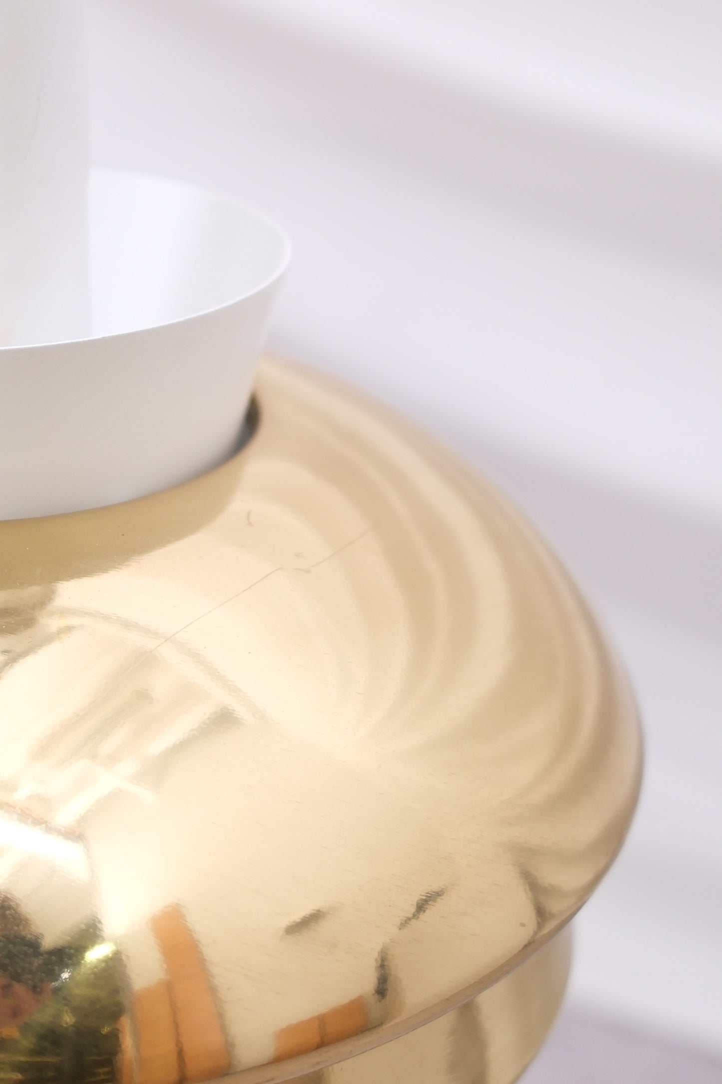 Alvar Aalto A335B brass lamp, manufactured by Valaisinpaja