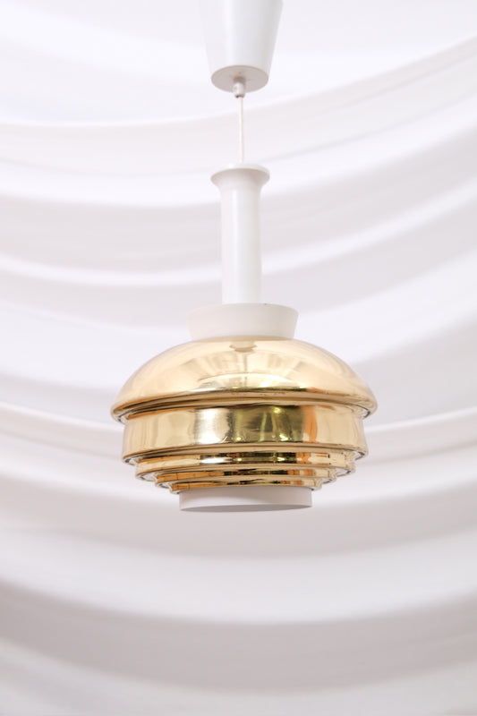 Alvar Aalto A335B brass lamp, manufactured by Valaisinpaja