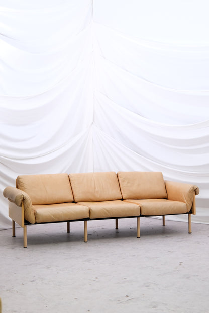 Yrjö Kukkapuro Ateljee 3 Seater Sofa  in Beige Leather