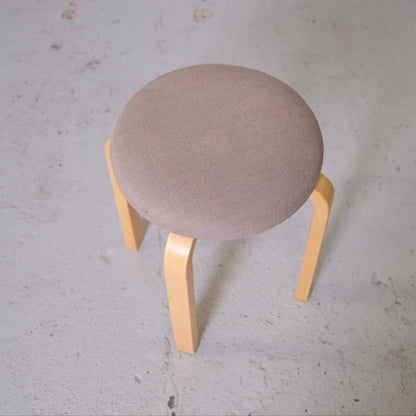Artek E60 Stool with Artek Fabric Upholstery