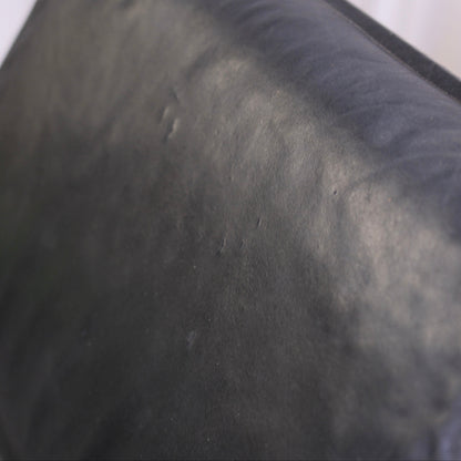 Yrjö Kukkapuro Experiment Lounge Chair in Black Leather and Green Armrests