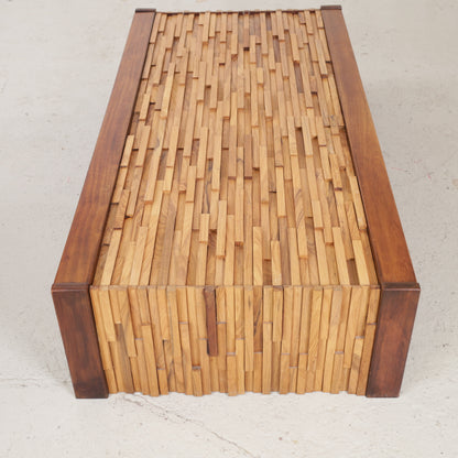 Coffee table mosaic surface with the glass removed