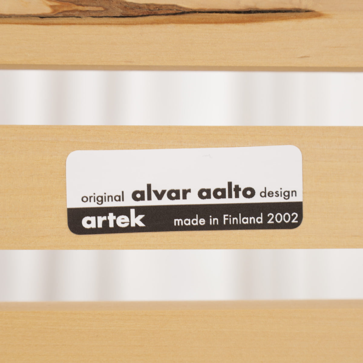 Alvar Aalto Artek 153B birch bench – Artek label marked Made in Finland 2002