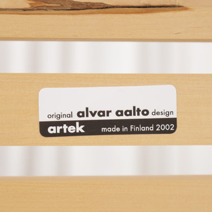 Alvar Aalto Artek 153B birch bench – Artek label marked Made in Finland 2002