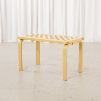 Alvar Aalto Artek 153B birch bench – Rear angled view