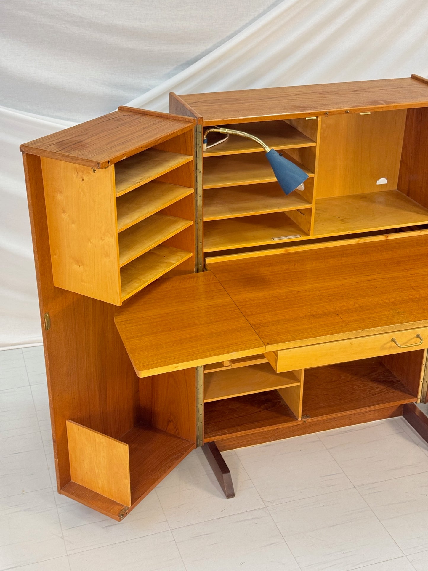 1950s Compact Home Office Desk, Teak
