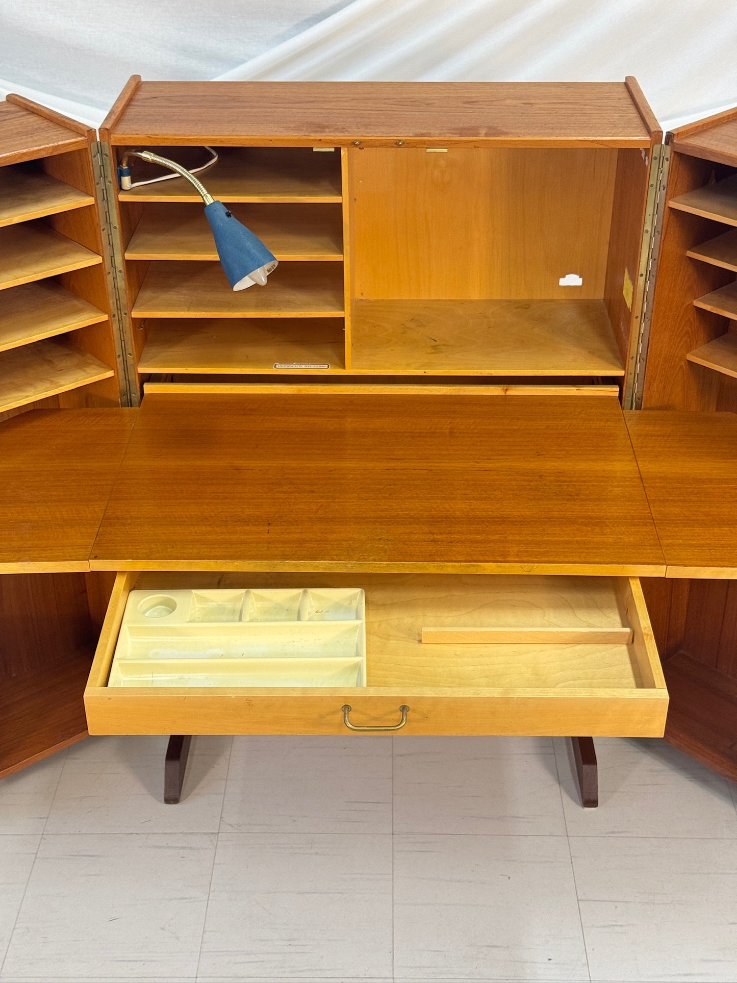 1950s Compact Home Office Desk, Teak