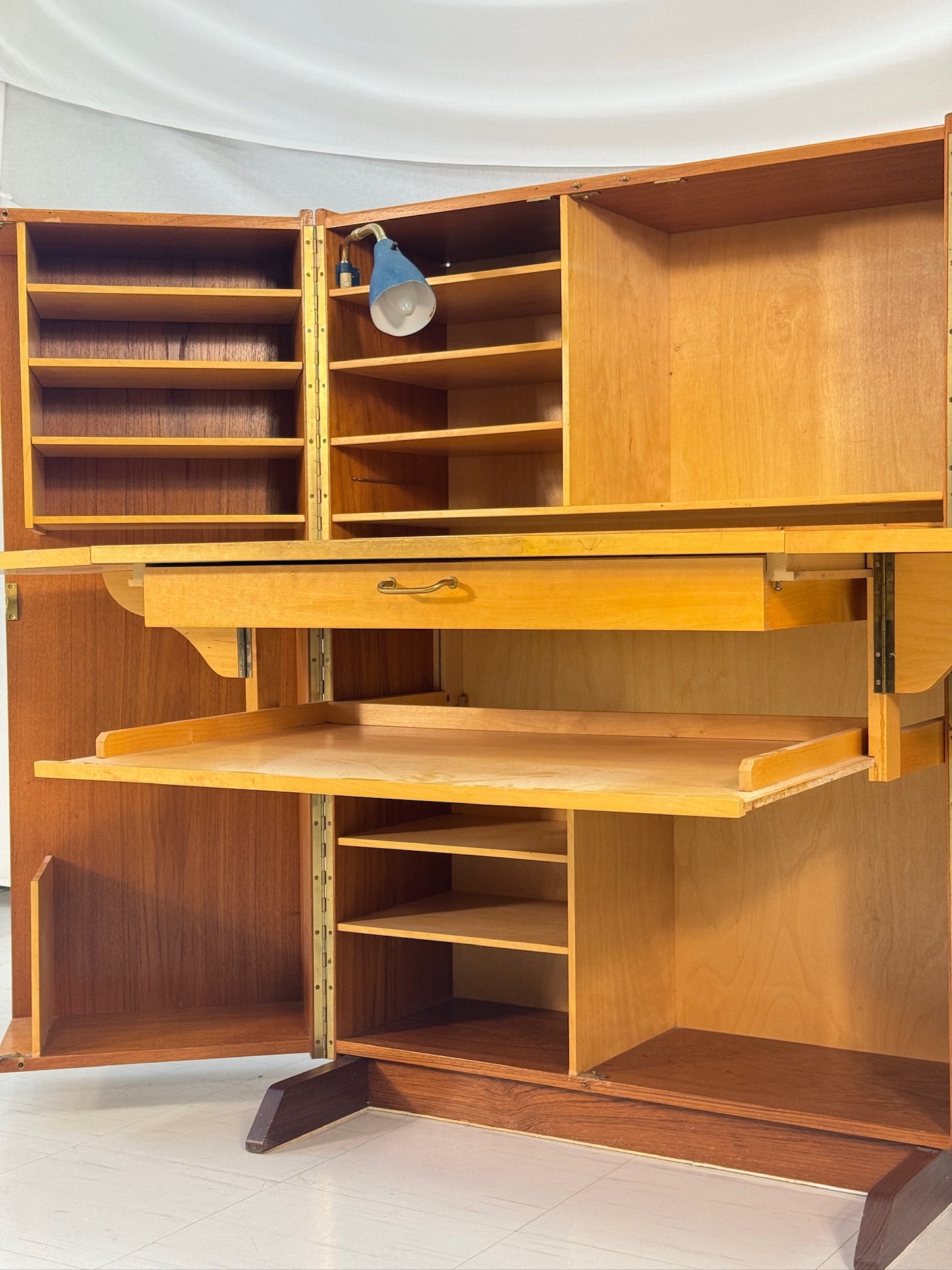 1950s Compact Home Office Desk, Teak