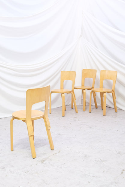 Artek 66 Chairs in Birch - Alvar Aalto