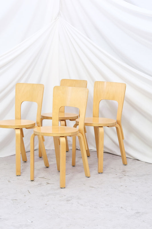 Artek 66 Chairs in Birch - Alvar Aalto