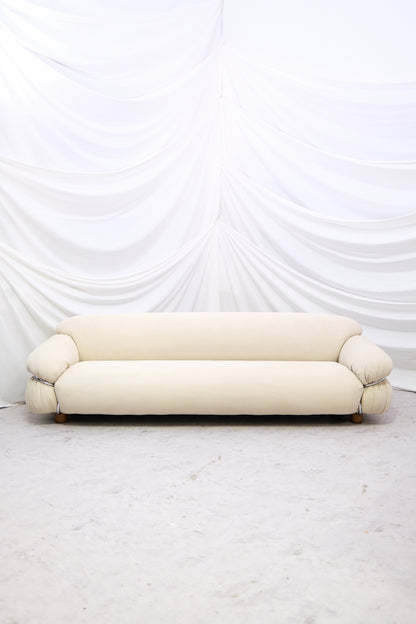 Gianfranco Frattini Sesann 3-seater Sofa - Tacchini - Cream Alcantara