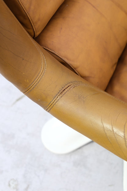 Yrjö Kukkapuro Karuselli armchair - Haimi 1960s - Brown Leather