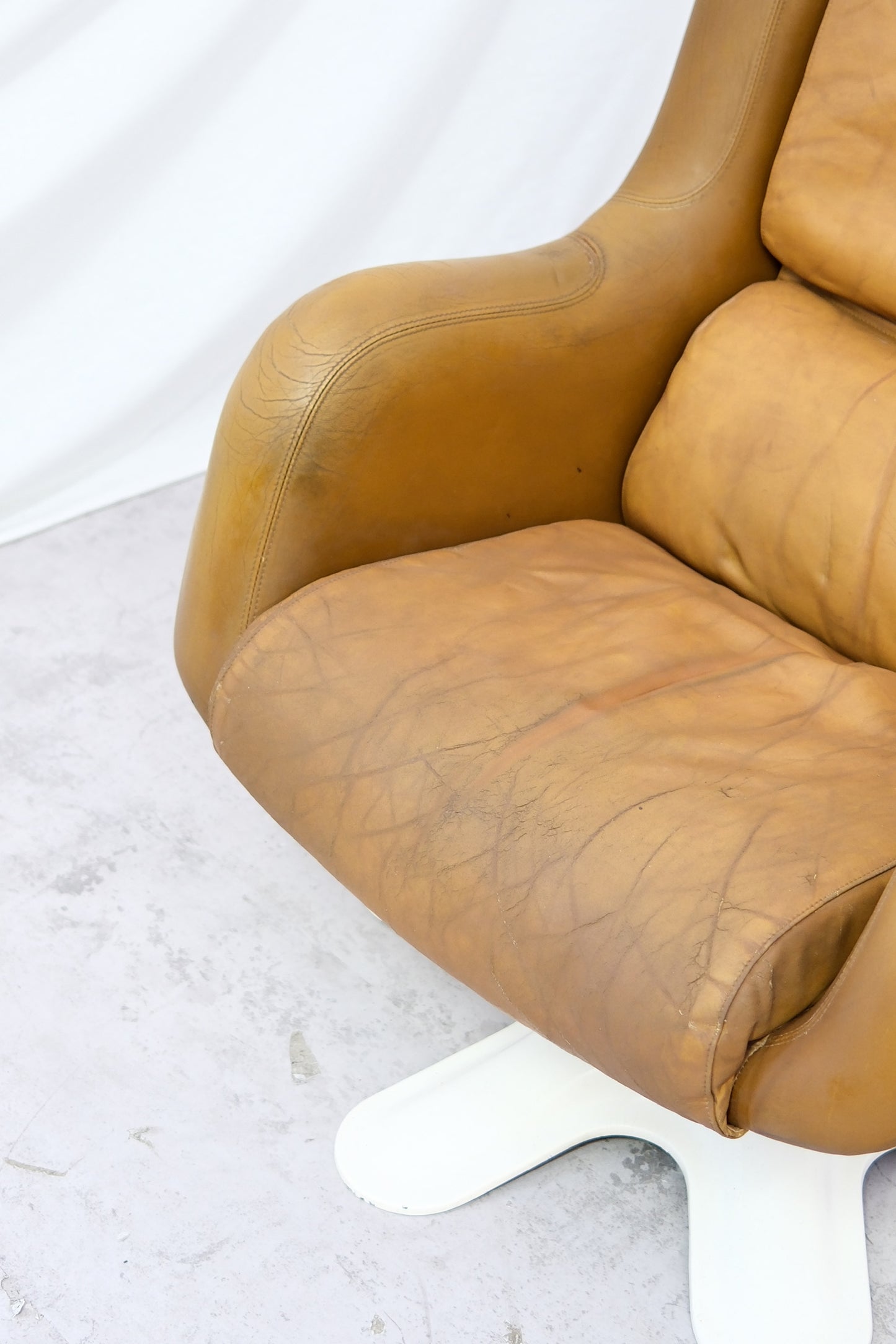 Yrjö Kukkapuro Karuselli armchair - Haimi 1960s - Brown Leather