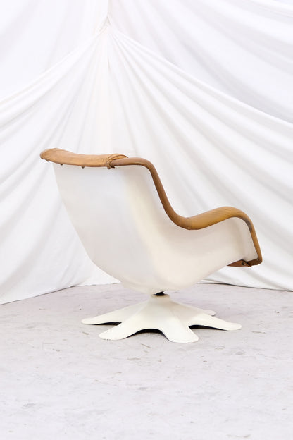 Yrjö Kukkapuro Karuselli armchair - Haimi 1960s - Brown Leather