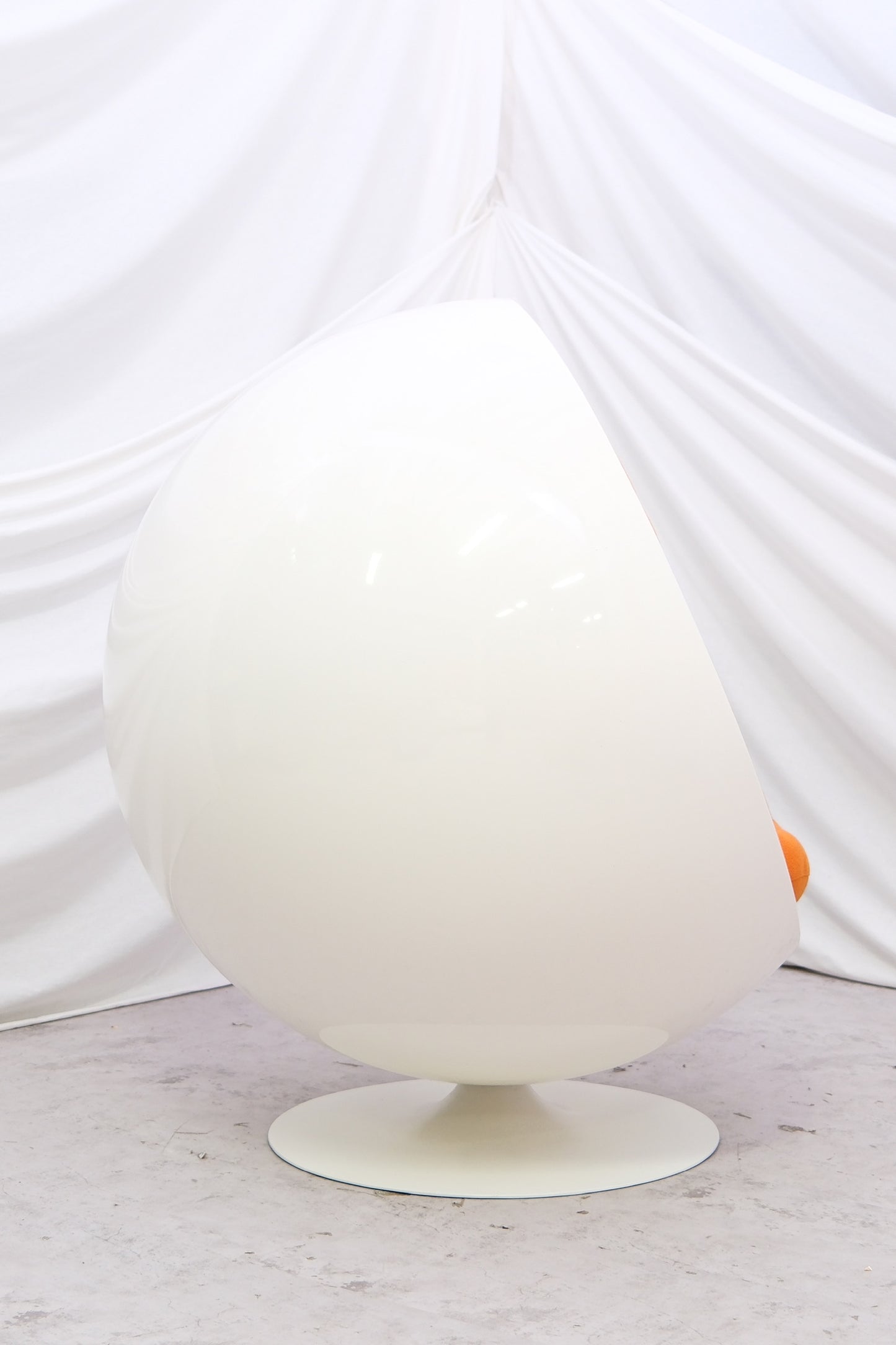 Eero Aarnio Ball Chair, Adelta, Orange Interior