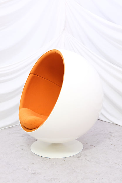Eero Aarnio Ball Chair, Adelta, Orange Interior