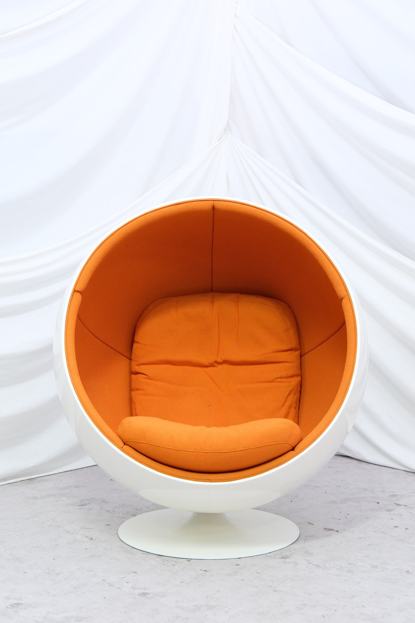Eero Aarnio Ball Chair, Adelta, Orange Interior