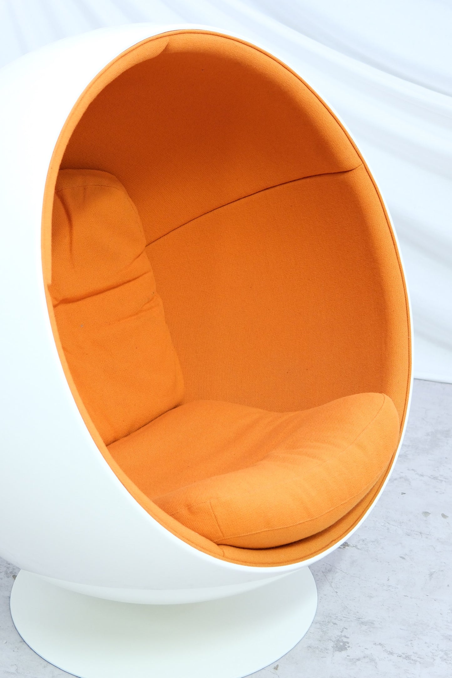 Eero Aarnio Ball Chair, Adelta, Orange Interior