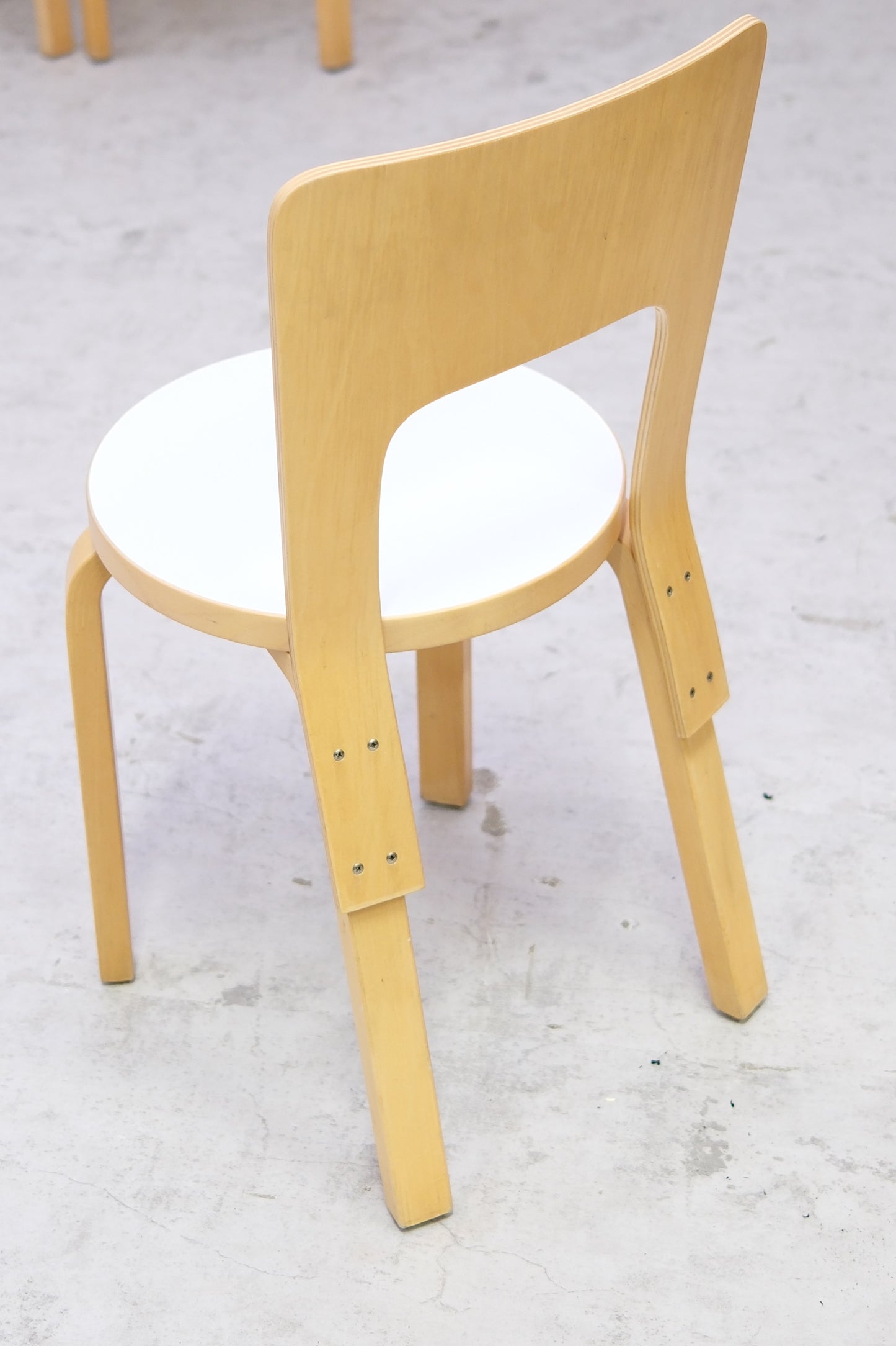 Alvar Aalto Artek 66 Chairs - White laminate