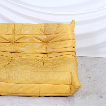 Ligne Roset Togo soffgrupp i gult läder