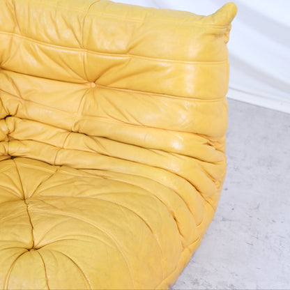 Ligne Roset Togo soffgrupp i gult läder