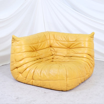 Ligne Roset Togo soffgrupp i gult läder