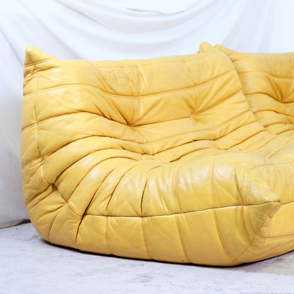Ligne Roset Togo soffgrupp i gult läder