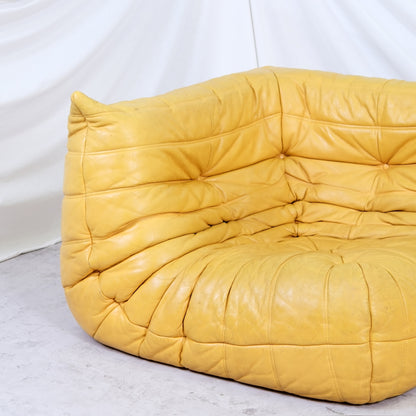 Ligne Roset Togo soffgrupp i gult läder