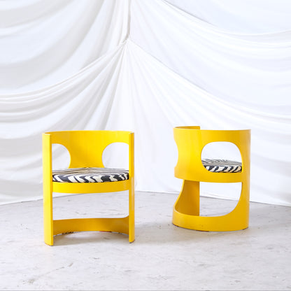 Arne Jacobsen Prepop Dining Set – Yellow, Asko 1970s