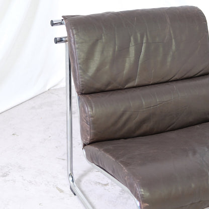 Yrjö Kukkapuro Remmi Lounge Chair - Brown Leather