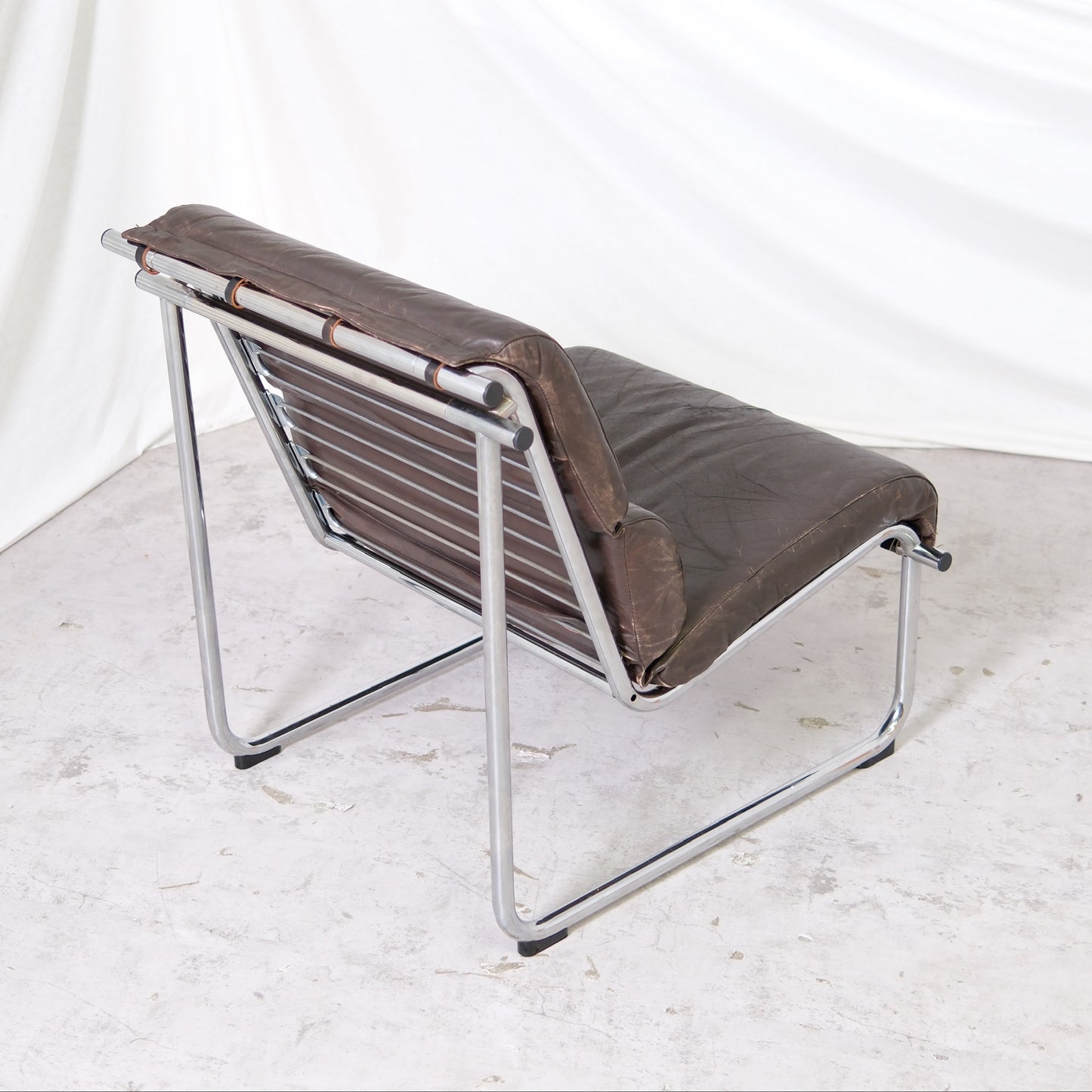 Yrjö Kukkapuro Remmi Lounge Chair - Brown Leather