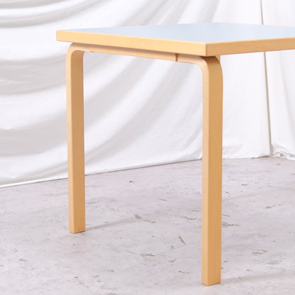 Alvar Aalto Artek 81C table, baby blue top