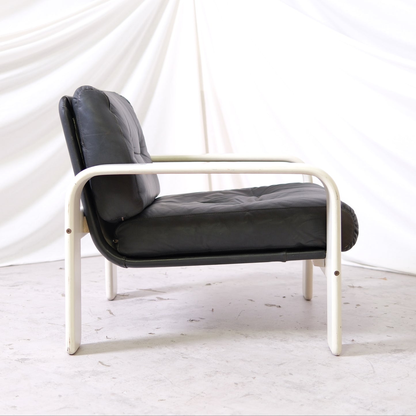Rare Eero Aarnio Flamingo Armchair in Black Leather -Asko