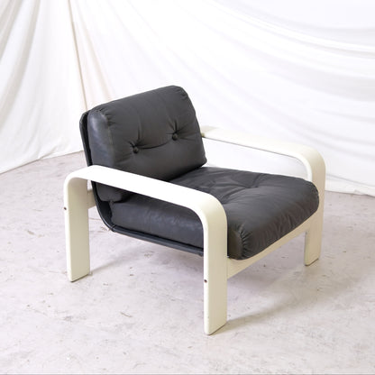 Rare Eero Aarnio Flamingo Armchair in Black Leather -Asko