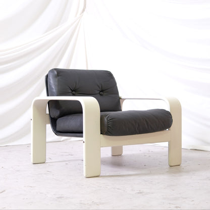 Rare Eero Aarnio Flamingo Armchair in Black Leather -Asko