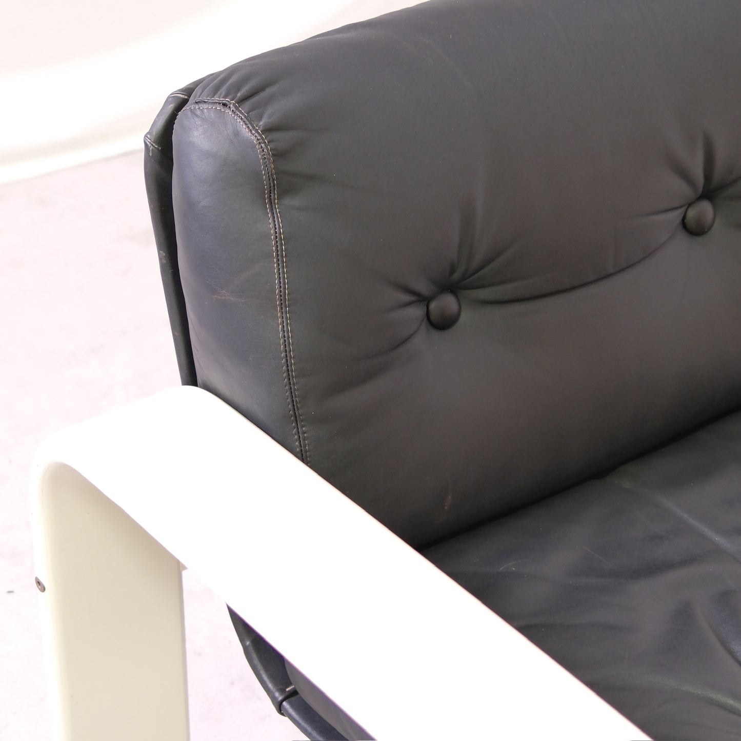 Rare Eero Aarnio Flamingo Armchair in Black Leather -Asko