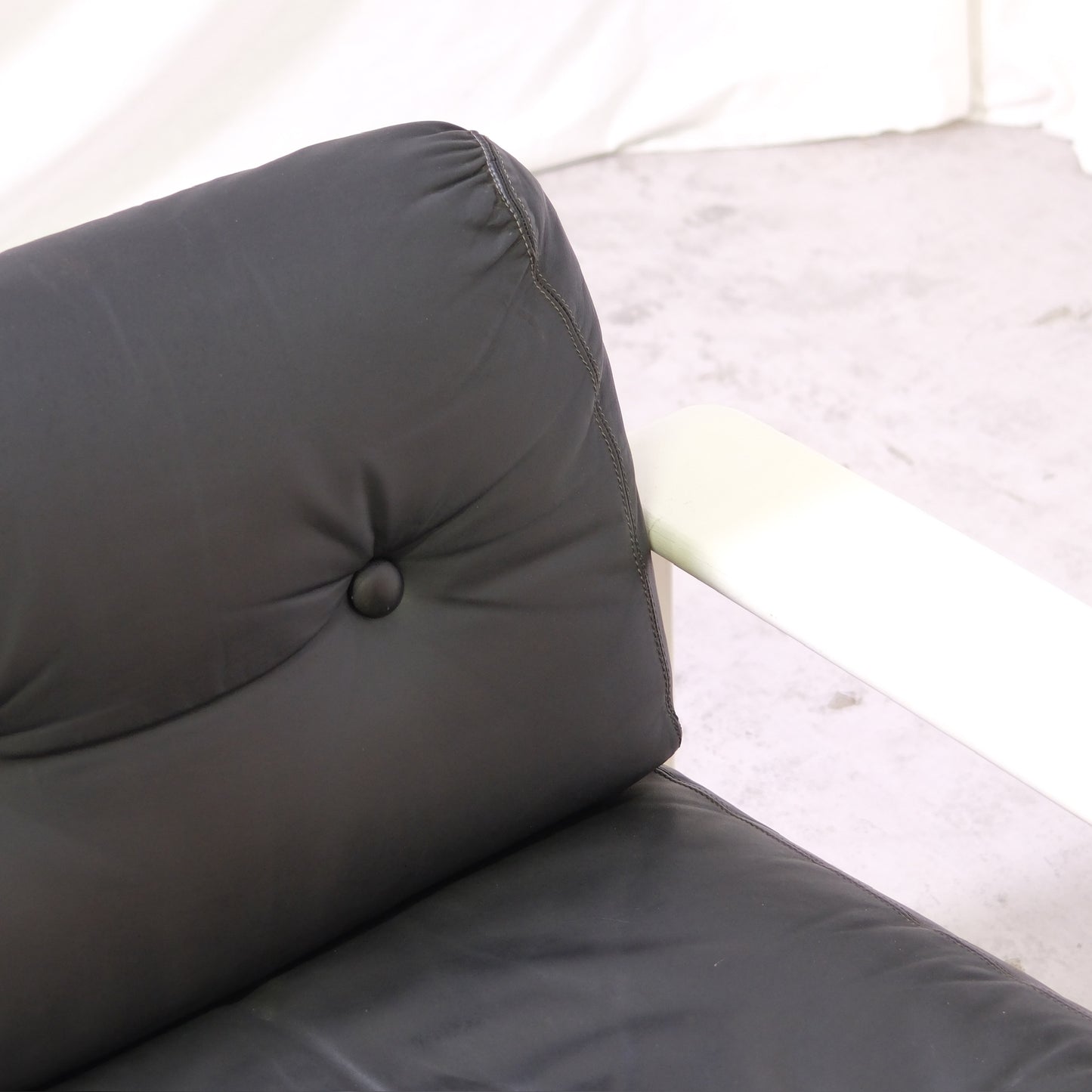 Rare Eero Aarnio Flamingo Armchair in Black Leather -Asko