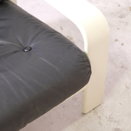 Rare Eero Aarnio Flamingo Armchair in Black Leather -Asko