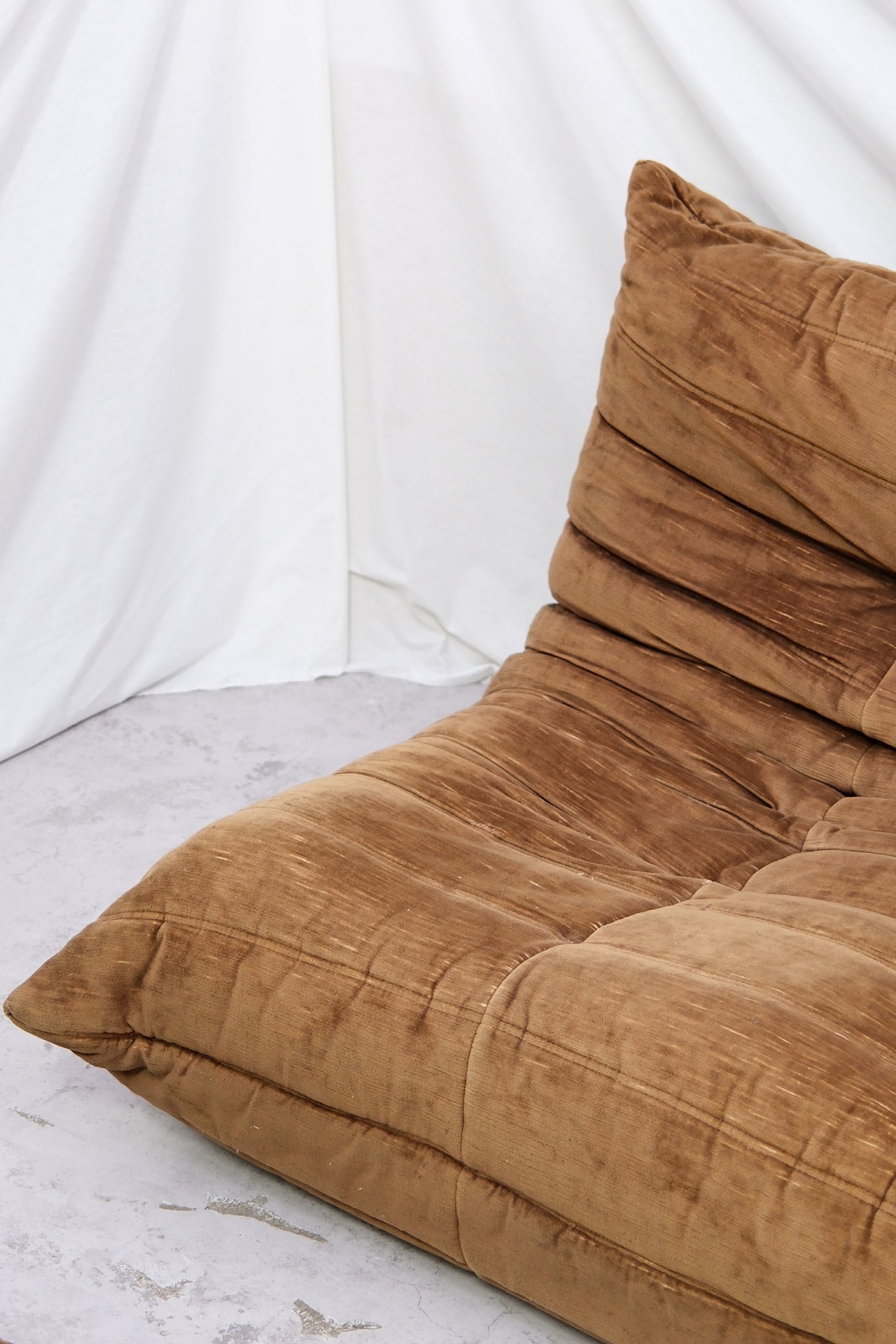 Vintage Ligne Roset Togo Sofa Set – Brown Velvet