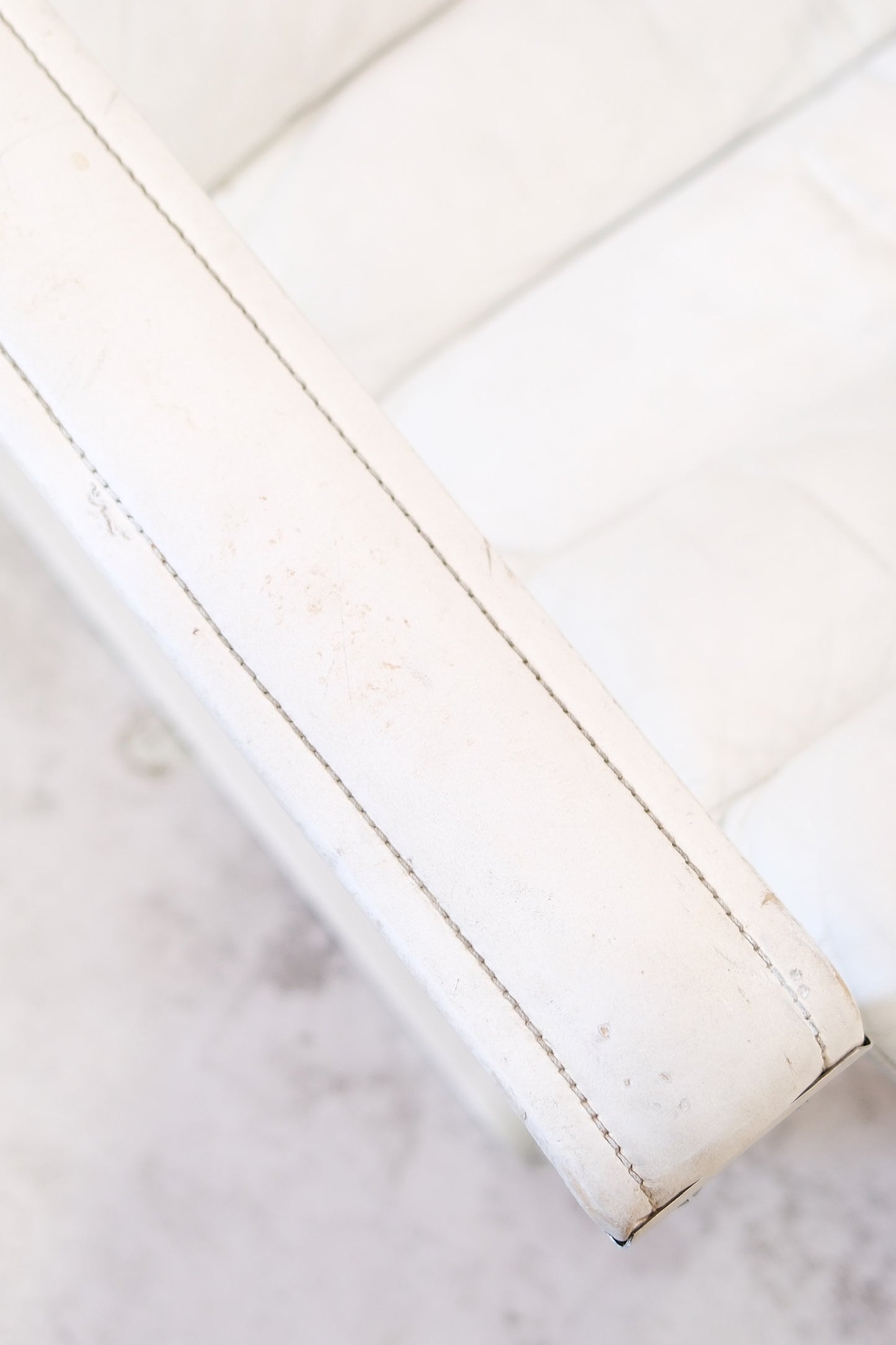 Ilmari Lappalainen Pulkka armchair with ottoman in White Leather - Asko 1970s