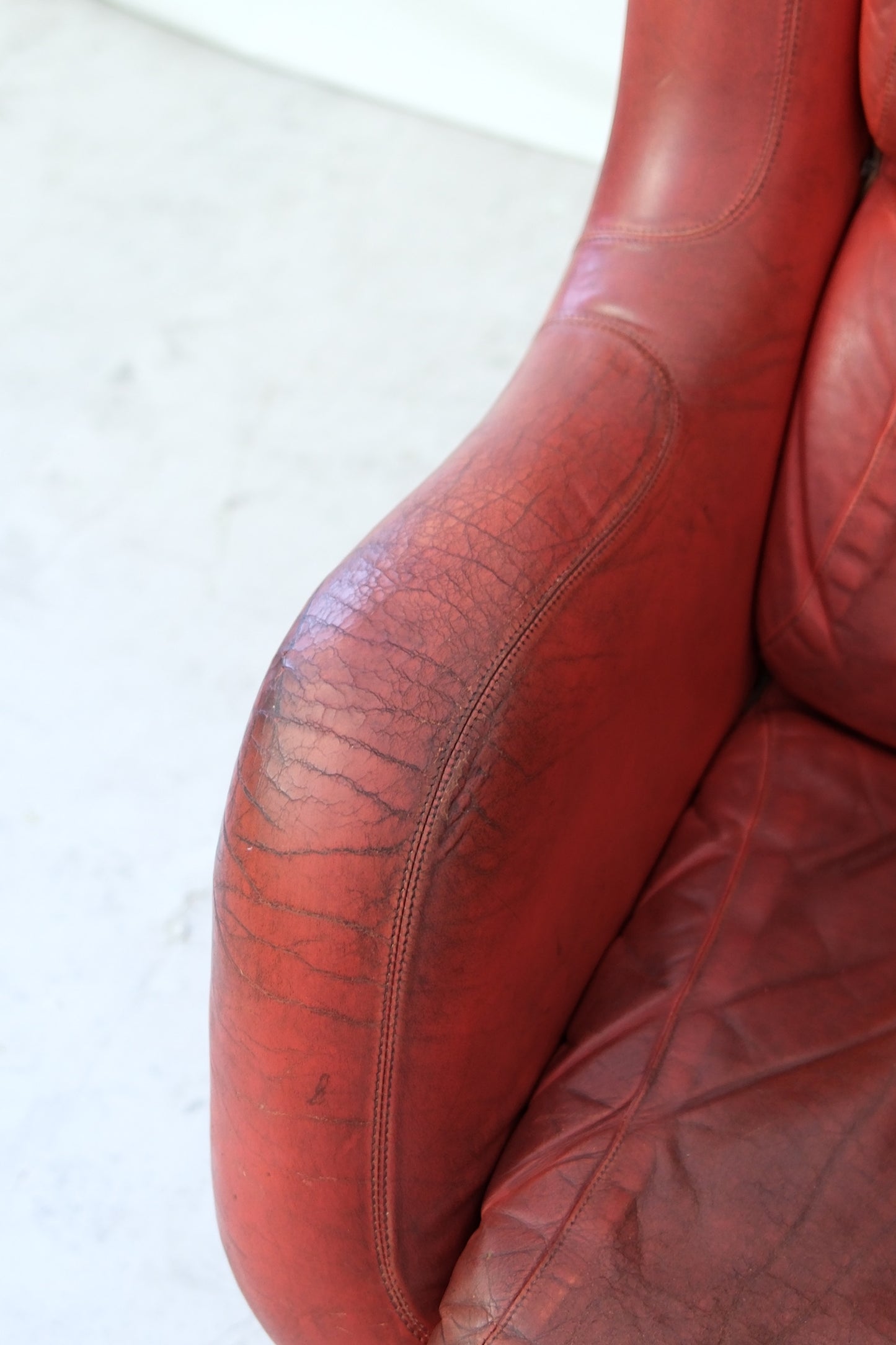 Yrjö Kukkapuro Karuselli armchair - Haimi 1960s - Red Leather