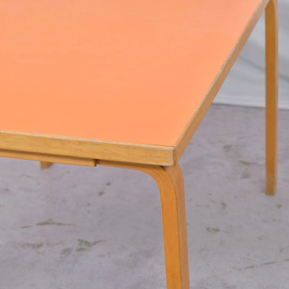 Alvar Aalto 81B Table for Artek – Orange Laminate Top