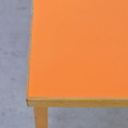 Alvar Aalto 81B Table for Artek – Orange Laminate Top