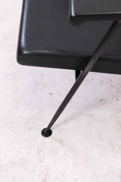 Yrjö Kukkapuro Funktus Armchairs - Black Leather - Avarte