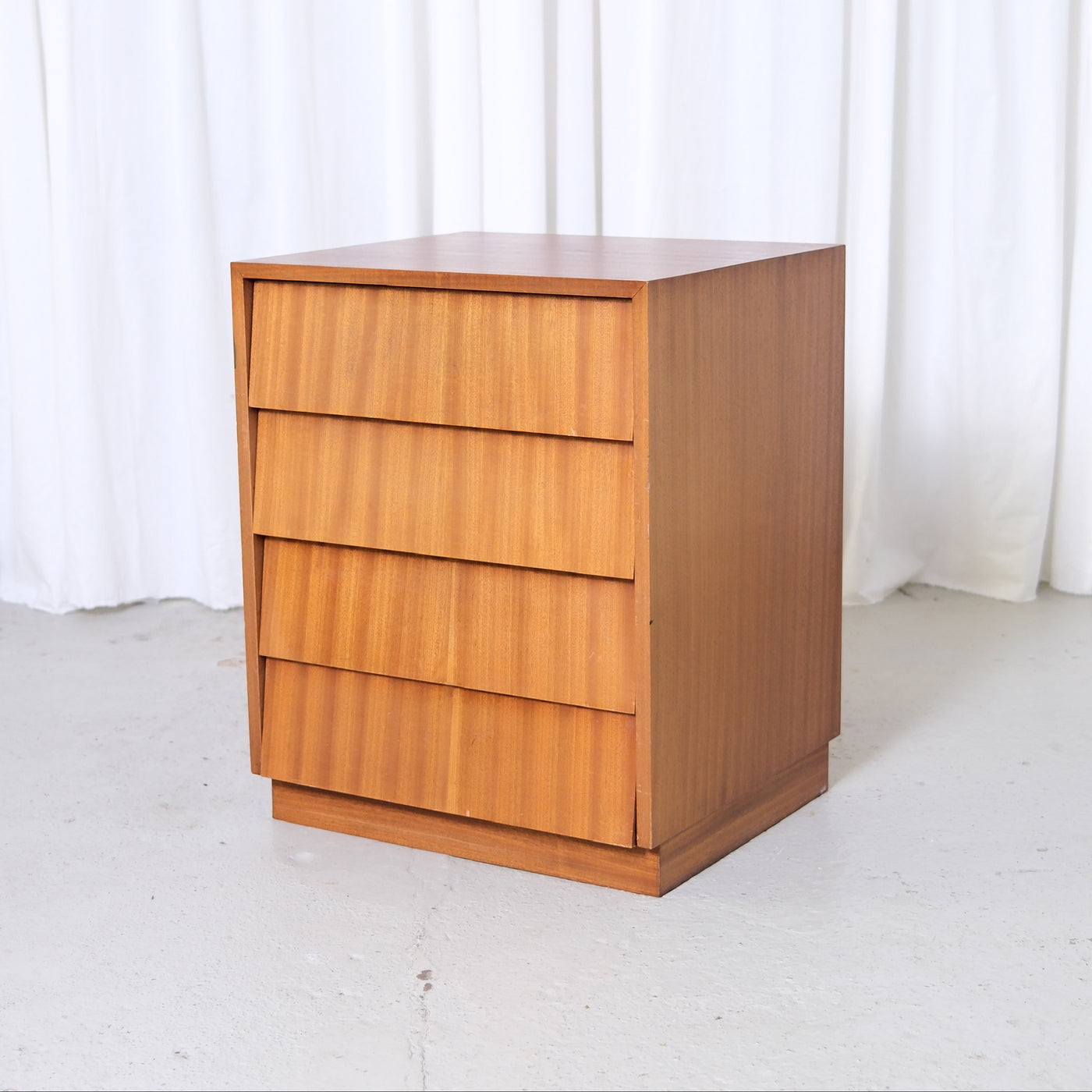 Vintage Carl-Gustaf Hiort af Ornäs teak chest of drawers with four drawers