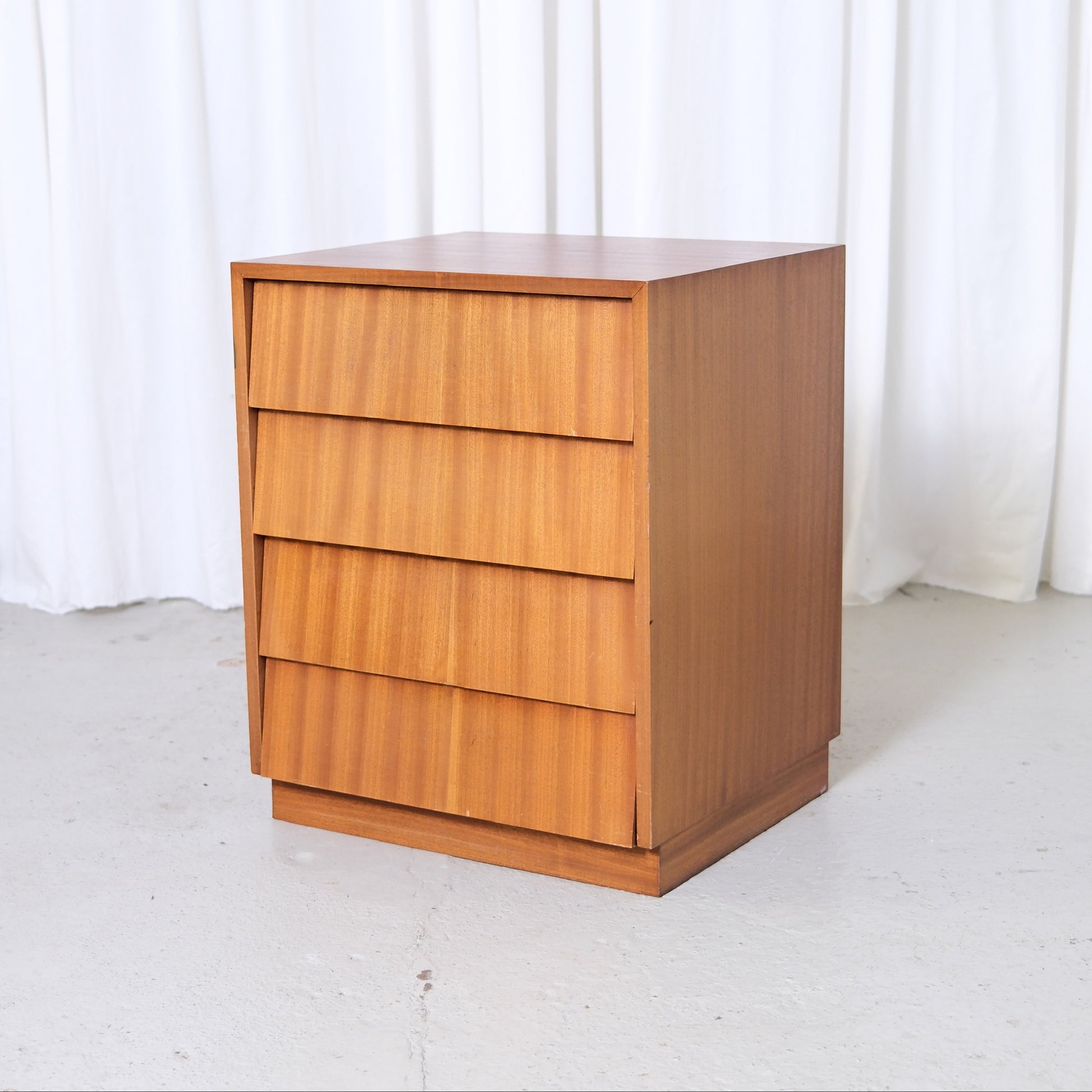 Vintage Carl-Gustaf Hiort af Ornäs teak chest of drawers with four drawers